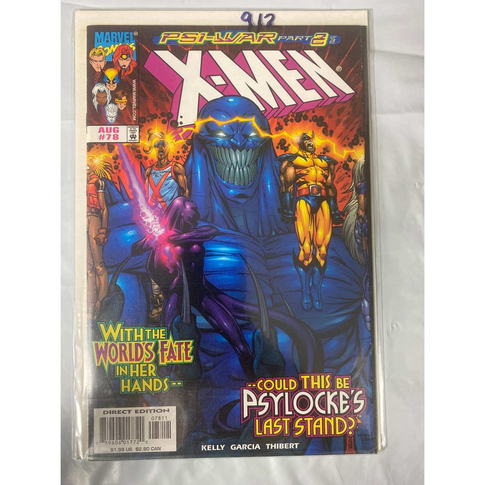 Marvel Comics X-Men #78 Aug 1998 Psi-War Part 2 Psylocke Wolverine Shadow King